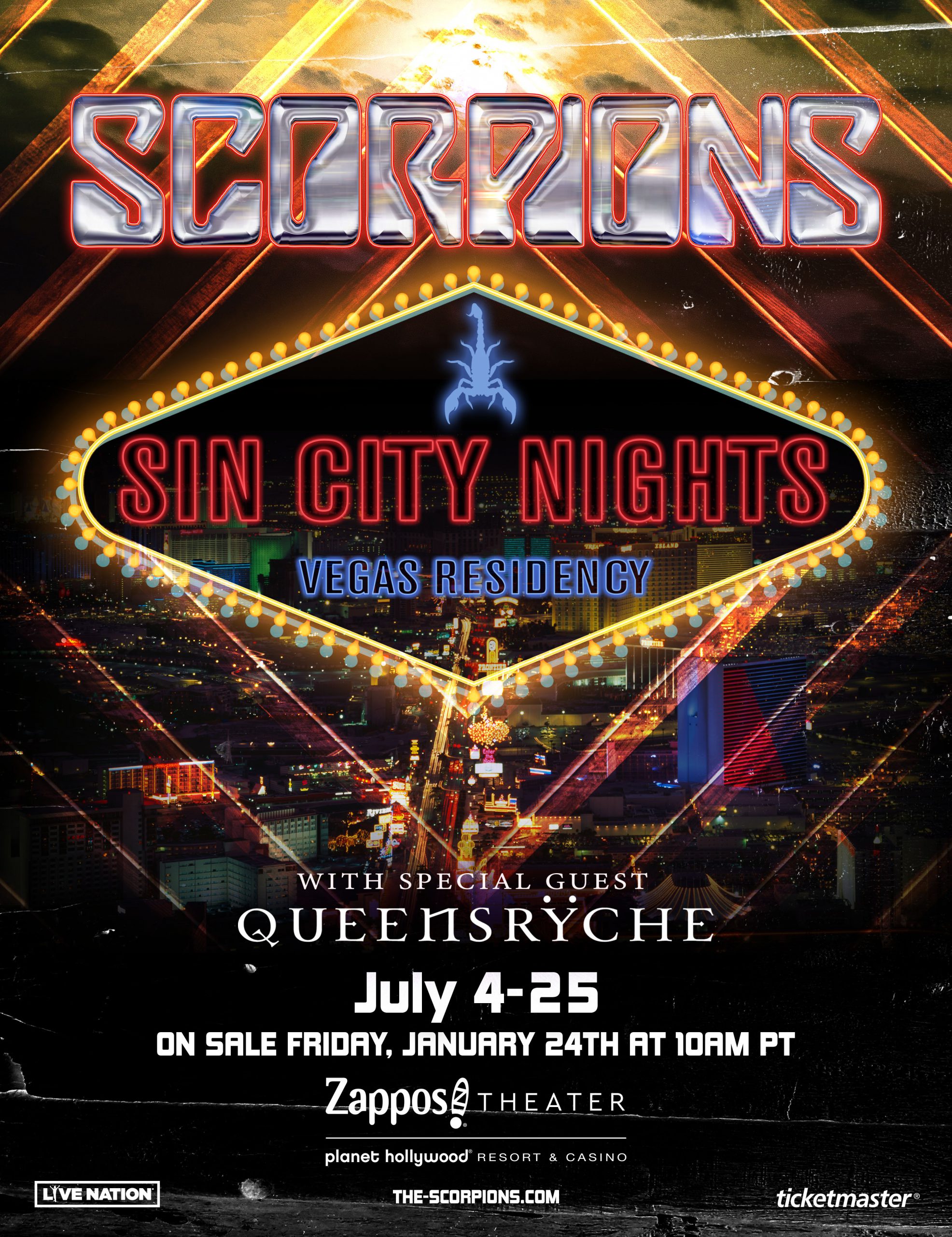 Scorpions Announce Sin City Nights Las Vegas Residency (July 4th25th